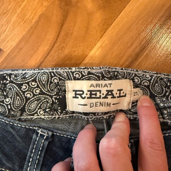 Ariat real denim jeans 27L boot cut riding cowgirl western - Picture 2 of 4